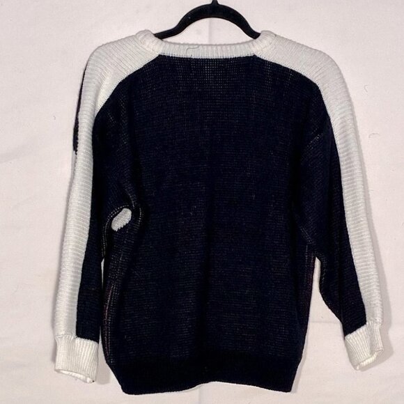 Vintage KAOS Black White Red Puppy Sweater S - Picture 7 of 8